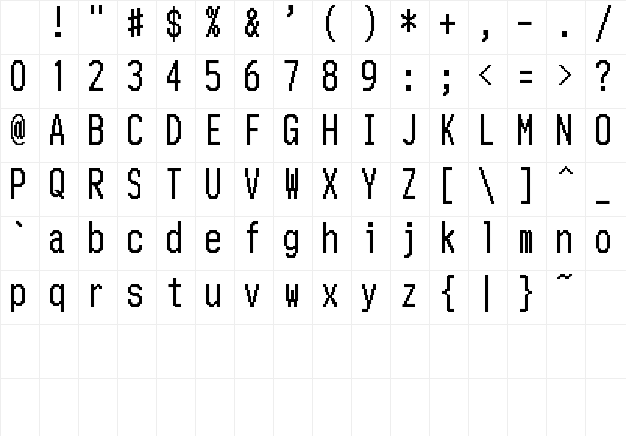 bitArray-A2s character map